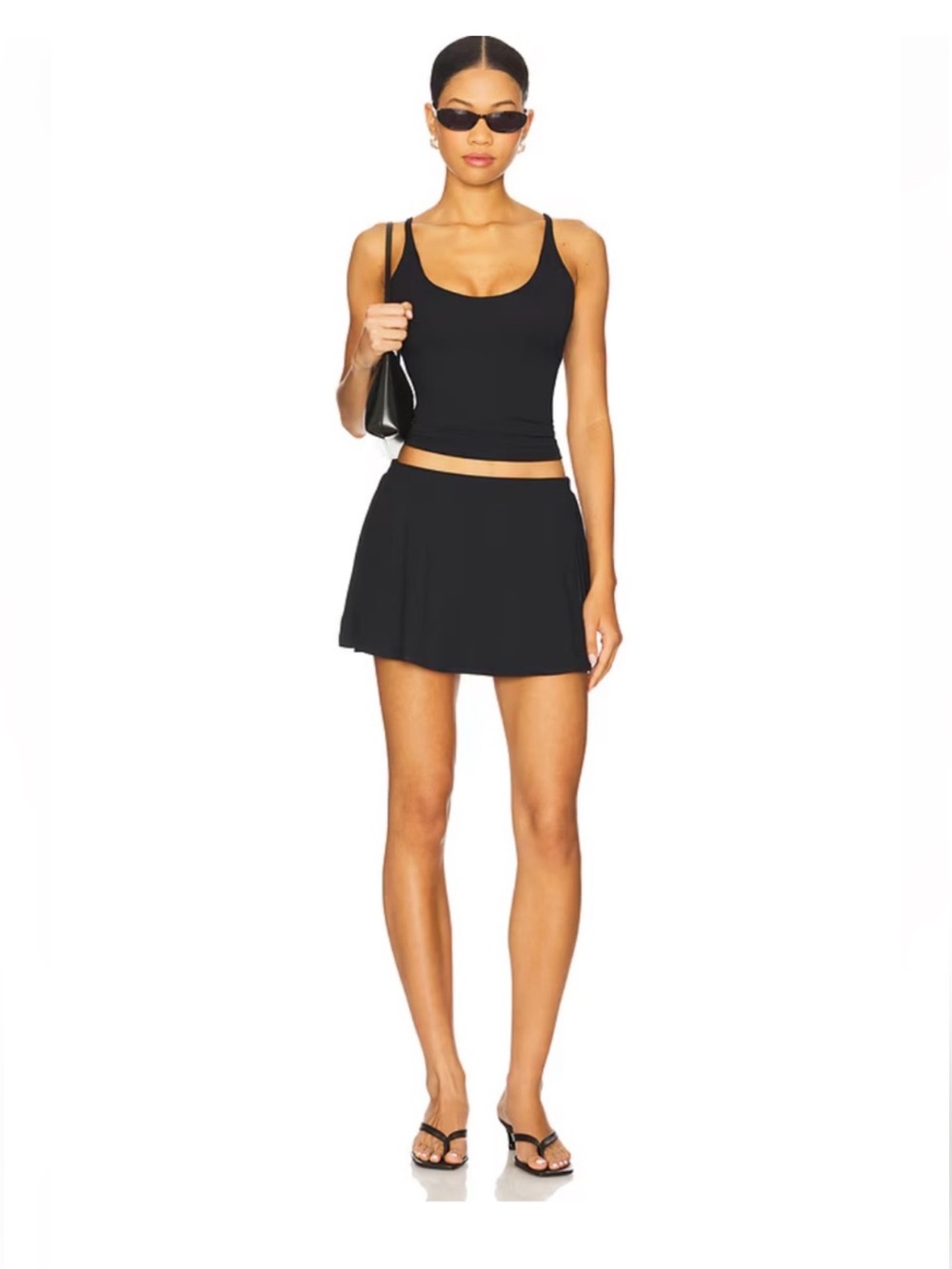 SKIMS Smooth Lounge Skort in Obsidian Black NWT size XL